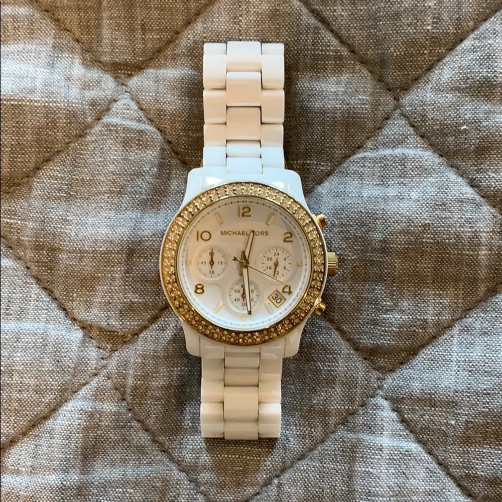 Michael Kors white ceramic watch